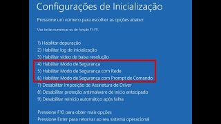 Recuperação do windows 10 pelo modo de segurança (2022)