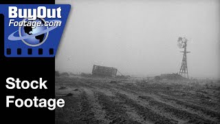 Town Of Dalhart Turns Into A Texas Dust Bowl 1938 | Stock Footage