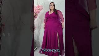 Vestido de Festa Plus Size Gliterado