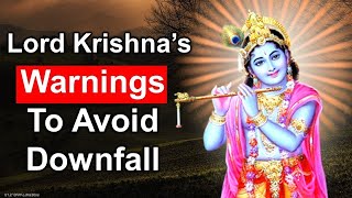 Lord Krishna explains Eight Stages Leading to Downfall from Spirituality and Devotion