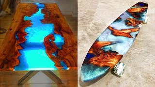 🔴COMO FAZER MESA de RESINA em CASA - MESA DE MADEIRA RUSTICA COM RESINA PASSO A PASSO