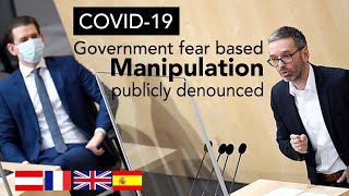 Covid-19 Government fear based manipulation publicly denounced