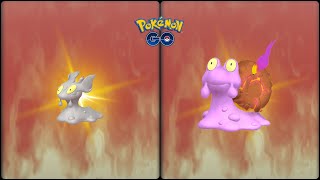 Pokemon Go: Evolving Shiny Slugma into Shiny Magcargo