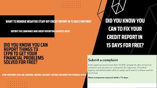 Want to Fix Your Credit Report n 15 Days for FREE?