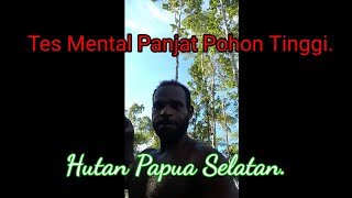 Tes Mental panjat pohon tinggi di hutan Papua.