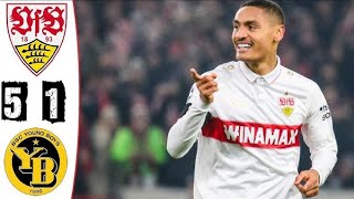 VFB Stuttgart vs Young Boys (5-1). Stuttgart sink young boys to boost their champions league hopes