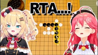 Miko gets instantly defeated by Haachama in Gomoku [hololive/ Eng sub]