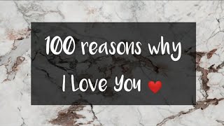 100 reasons why I love you | Best long distance Birthday ideas