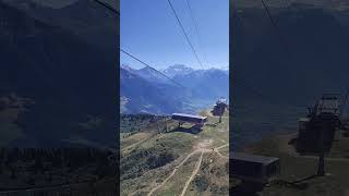 Cable car view from Aletsch Glacier Switzerland