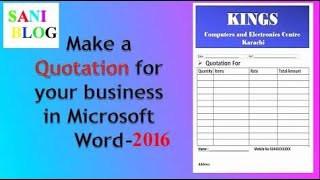 How to make Quotation Pad use MS word 2016