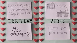 Long distance birthday surprise ideas for him | Birthday video ideas