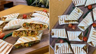 ساندوتشات التورتيلا بالدجاج 🌯 تاخذ العقل😍 /15ثانية