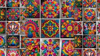 Best and new rangoli design 2024.diwali colorful rangoli design