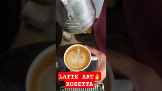 LATTE ART 🔥 easiest way to draw a Rosetta #latte #baristadaily #barista #latteart #coffeelover