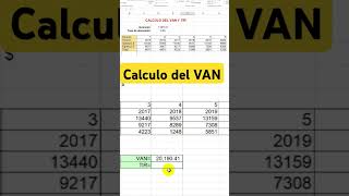 Calculo del van en excel