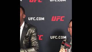 Israel Adesanya reacting to Ben Askren getting kneed by Masvidal