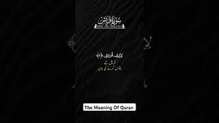 Quran Tilawat Surah 106 Quraish | Only Urdu Translation | The Meaning Of Quran | #youtubeshorts ❤️☺️