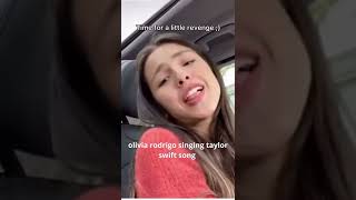 olivia rodrigo singing taylor swift in her car #shorts  #oliviarodrigo #taylorswift