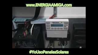 Paneles solares, sistema híbrido. Interconectado con respaldo