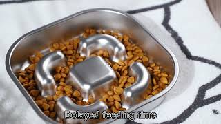 Nicety stainless steel slow feeder dog bowl