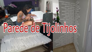 Parede de tijolinhos de isopor/ aprenda como fazer.