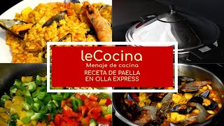 Receta de PAELLA - Cómo hacer una paella en OLLA EXPRESS ¡En solo 6 MINUTOS!