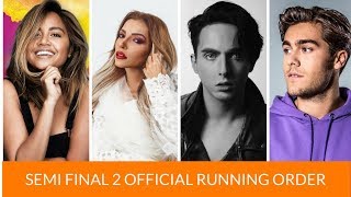 EUROVISION 2018 | OFFICIAL RECAP | SEMI FINAL 2 | RUNNING ORDER