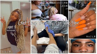 getting ready for VACTION + HUGE TRANSFORMATION [ hair, nails, lashes & eyebrows] | Risha Tonae'