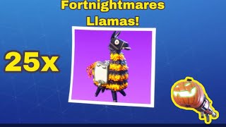 Opening 25x Fortnightmares Llamas! | Fortnite Save The World