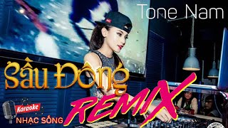 Sầu Đông Remix Karaoke | Tone Nam | Karaoke Nhạc Sống Sóc Trăng