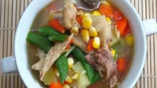 Resep Sup Ayam dengan Wortel, Jagung Manis