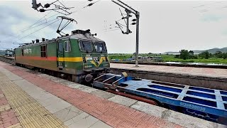 Speedy Goods train Passing through Vaitarna with (BZA/WAG-9-HC).