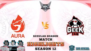 Aura Fire VS Geek Fam | Week 4 Day 1 | Game 1 & 2 | Highlights MPL ID S12