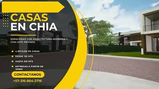 VENTA CASAS CHIA EN CONDOMINIO, CUNDINAMARCA; COLOMBIA