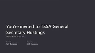 TSSA general secretary hustings part 2