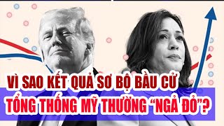 Vì sao kết quả sơ bộ bầu cử tổng thống Mỹ thường "ngả đỏ"?