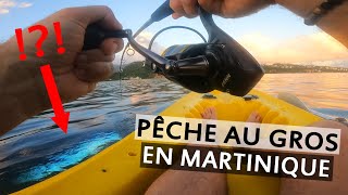 TROP GROS POISSONS pour mon KAYAK !! Pêche EXO en mer des Caraïbes, JIGGING en MARTINIQUE.