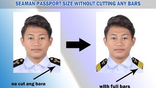 HOW TO MAKE PASSPORT SIZE FOR SEAMAN WITHOUT CUTTING THE BARS | PHOTOSHOP CS5 EDITION |