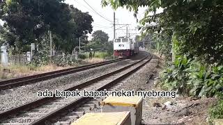 hunting kereta ll bapak bapak nekat😱 nyebrang padahal kereta udah dekat😱 ll dapat kereta barang