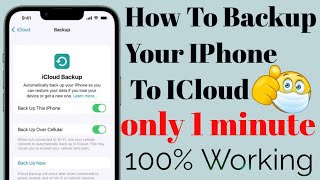 How To Backup Your IPhone To ICloud #settings_bd #iphone #backup #icloud