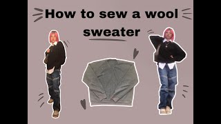 How to sew a wool sweater