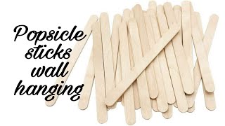 Best Out Of Waste Ice Cream Stick Ideas | Wall Hanging | Popsicle Stick Craft | Acrylic Painting |