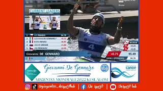 Giovanni De Gennaro, 2nd place at Canoe slalom K1 World Championships, Augusta 2022