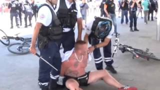 Polish Hooligans vs. Police in Marseille (Euro 2016: Poland vs. Ukraine)