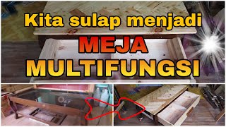 membuat meja multifungsi dari jati belanda (full tutorial)