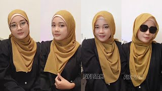 2 STYLE HIJAB PASHMINA SHAWL POLOS TREN 2025 MUDAH STYLISH