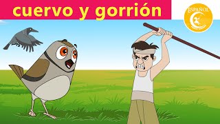 cuervo y gorrión historia española | historias para niños-morales e historias para dormir para niños