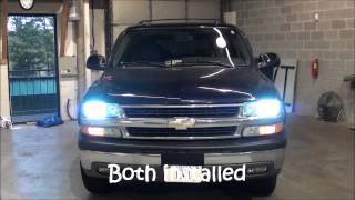 Chevy Suburban 9005 6k HIDs comparison [EVI built]