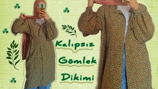 Kalıpsız  Oversize Gömlek Dikimi // Kendin Yap