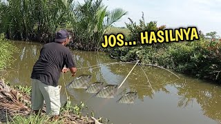 Tangkap ikan : nangkul ikan Di Parit || Branjang ikan || Hanco Ikan || fish net